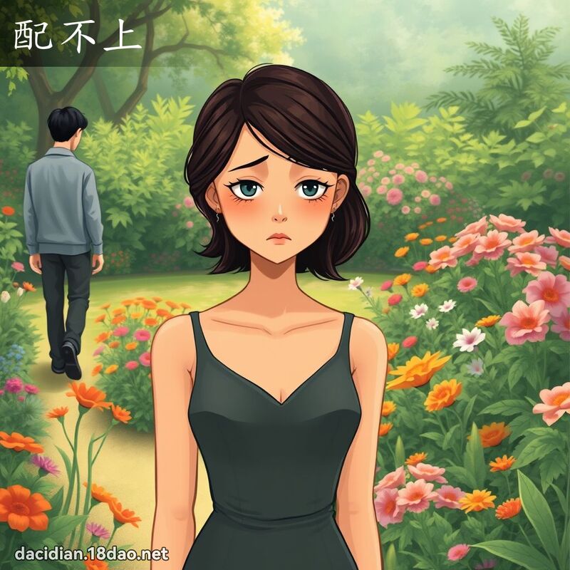 配不上 - 國語大辭典配圖