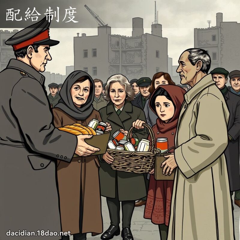 配給制度 - 國語大辭典配圖