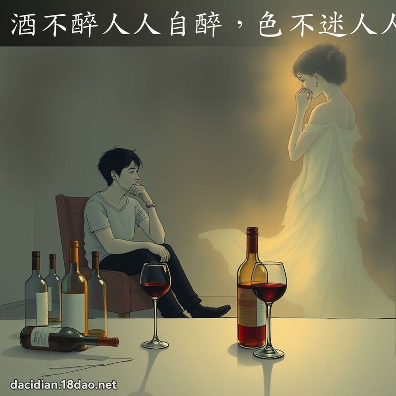 酒不醉人人自醉，色不迷人人自迷 - 國語大辭典配圖