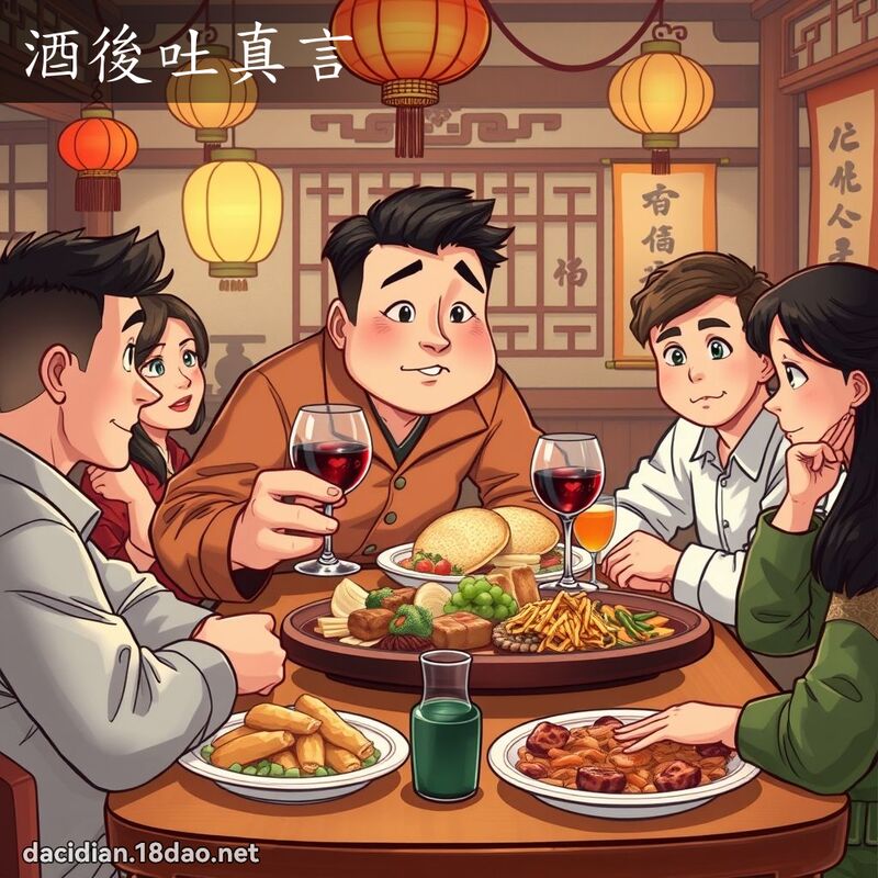 酒後吐真言 - 國語大辭典配圖