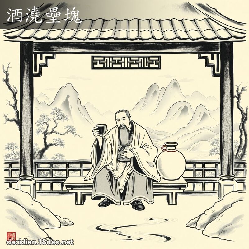 酒澆壘塊 - 國語大辭典配圖