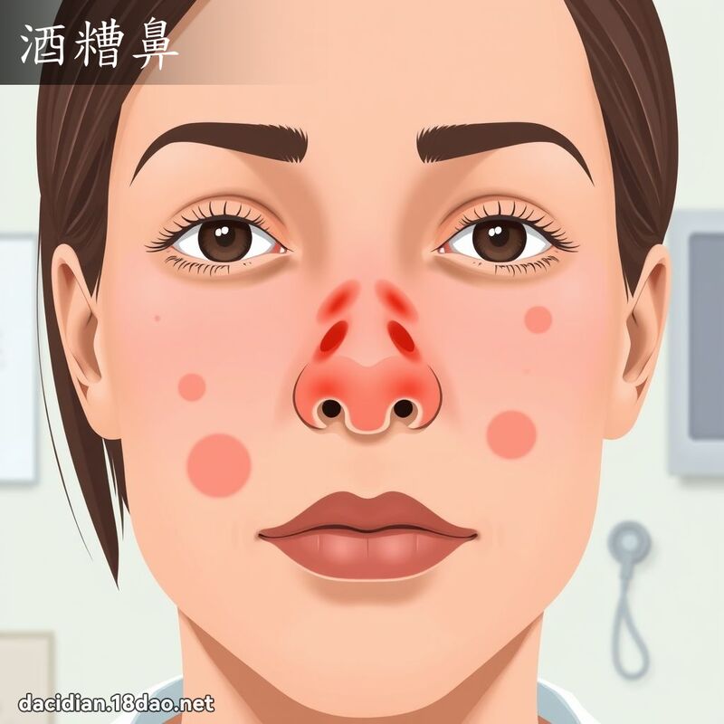 酒糟鼻 - 國語大辭典配圖