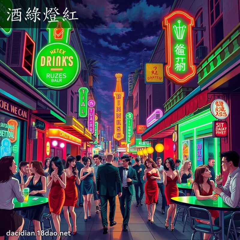 酒綠燈紅 - 國語大辭典配圖