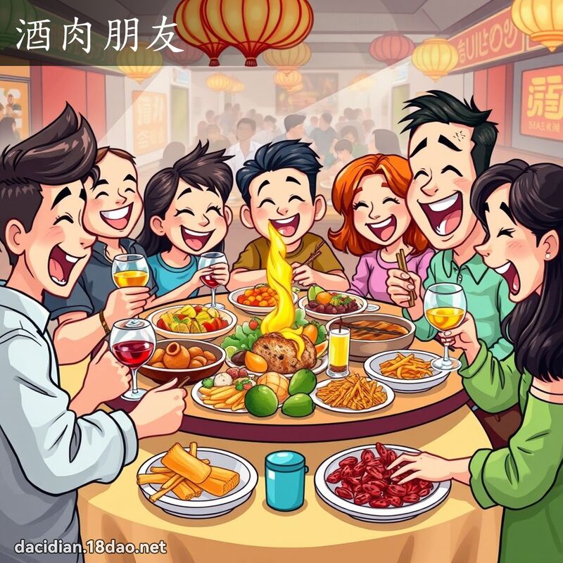 酒肉朋友 - 國語大辭典配圖
