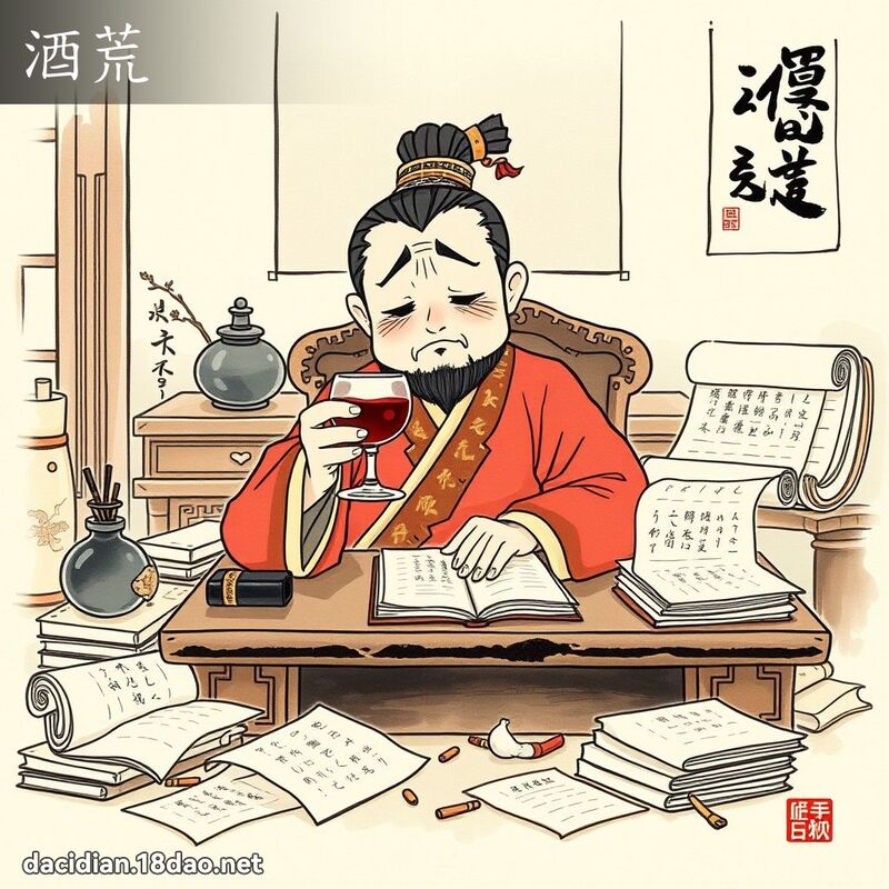 酒荒 - 国语大辞典配图