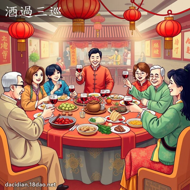 酒過三巡 - 國語大辭典配圖