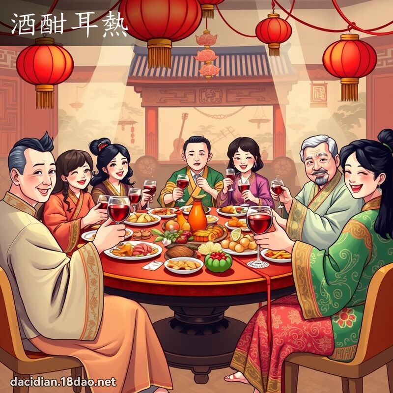 酒酣耳熱 - 國語大辭典配圖
