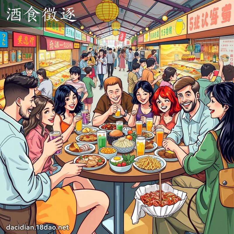 酒食徵逐 - 國語大辭典配圖