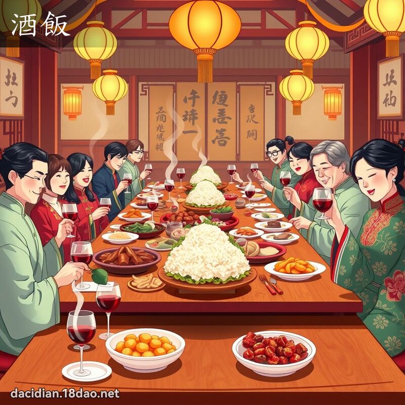 酒饭 - 国语大辞典配图
