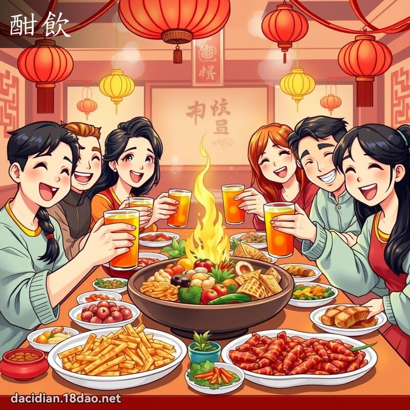 酣饮 - 国语大辞典配图