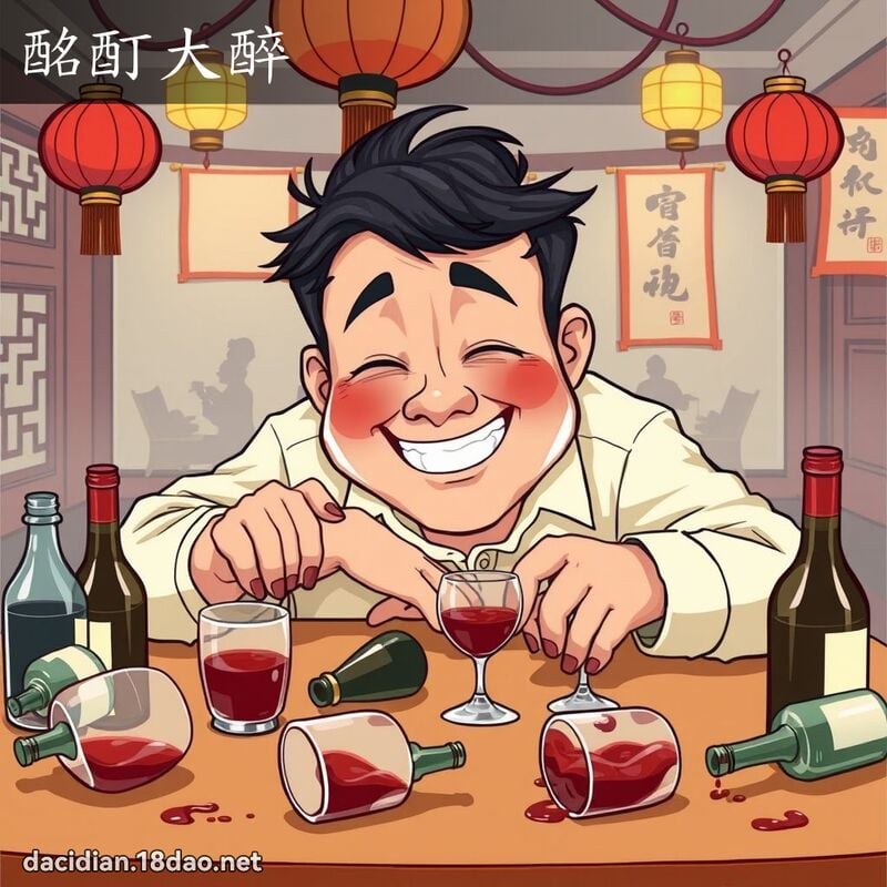 酩酊大醉 - 國語大辭典配圖