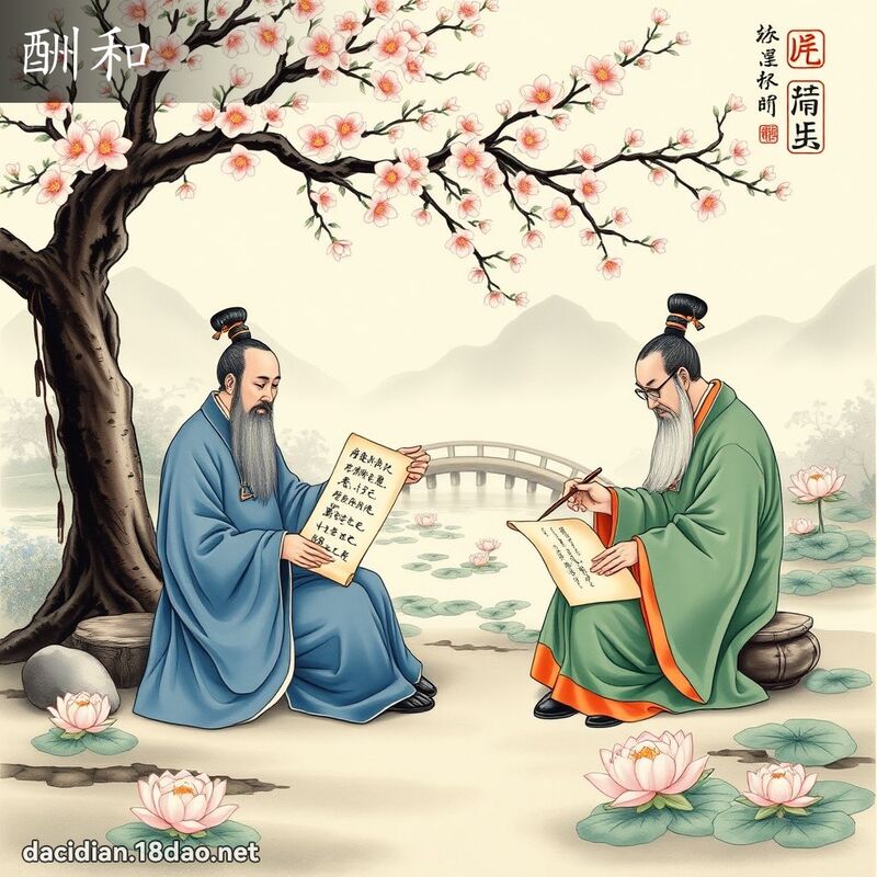 酬和 - 国语大辞典配图