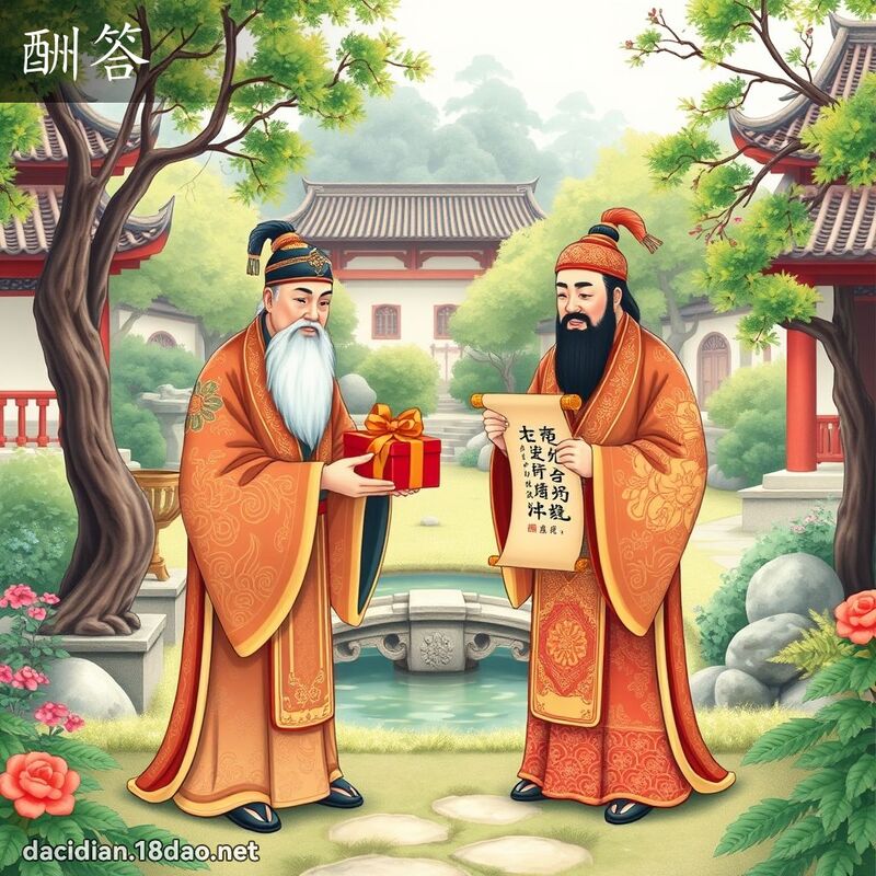 酬答 - 國語大辭典配圖