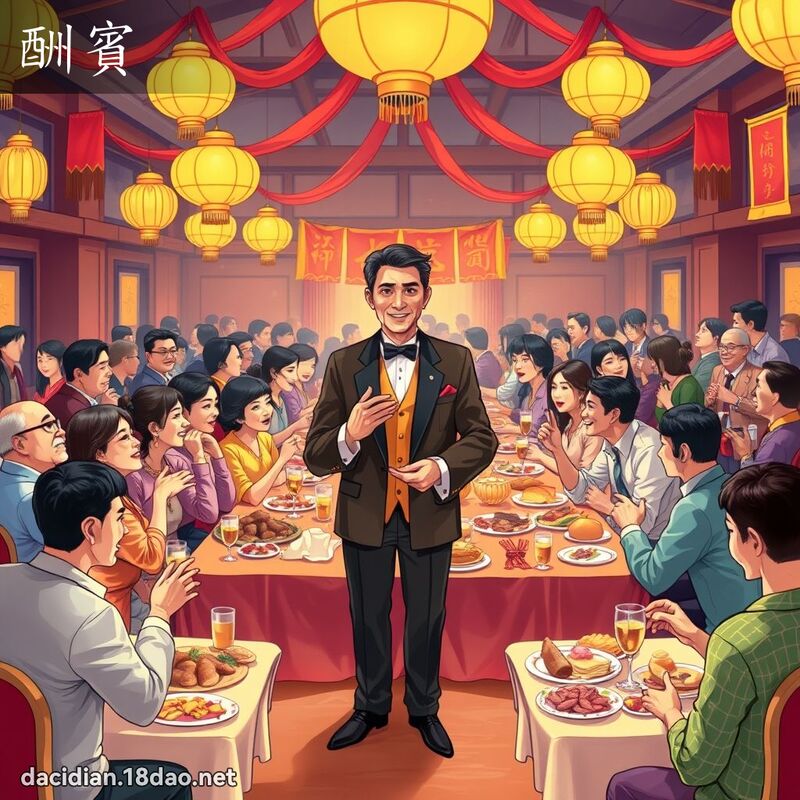 酬宾 - 国语大辞典配图