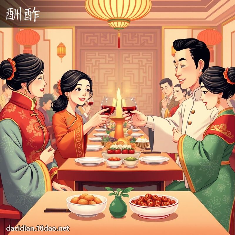 酬酢 - 國語大辭典配圖