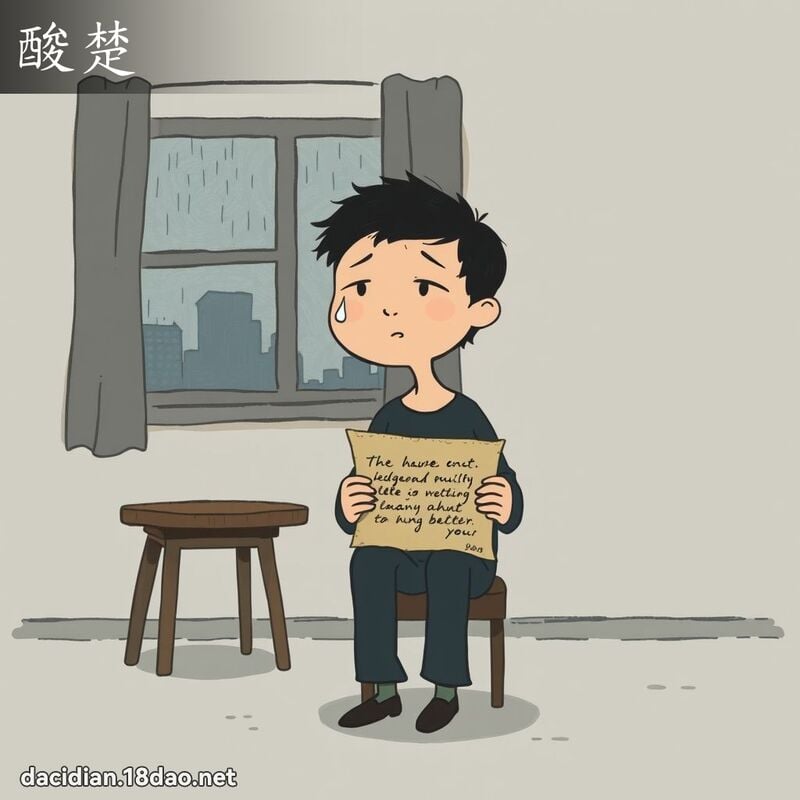 酸楚 - 国语大辞典配图