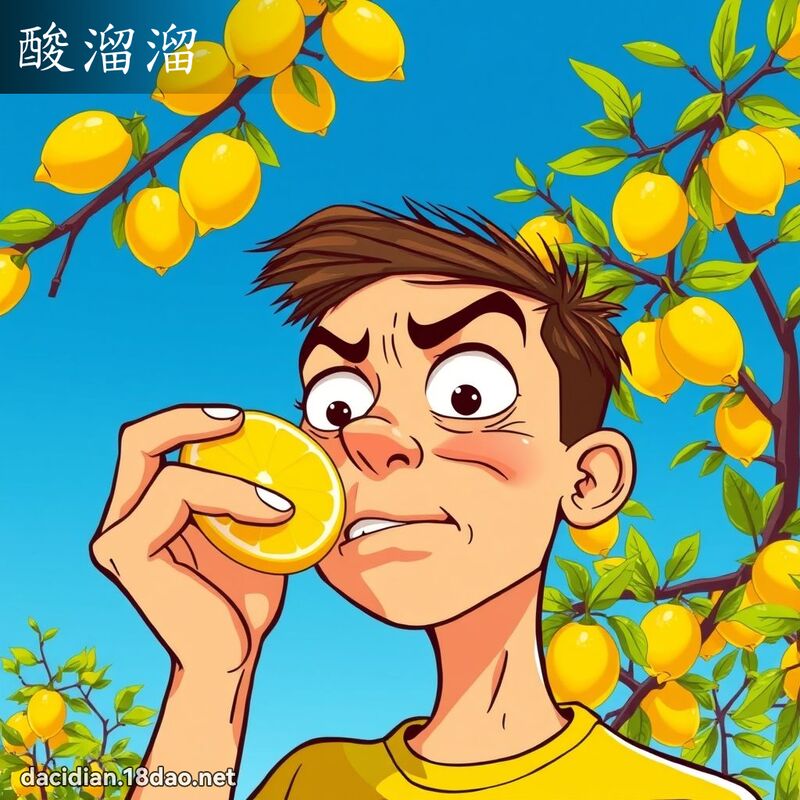酸溜溜 - 國語大辭典配圖