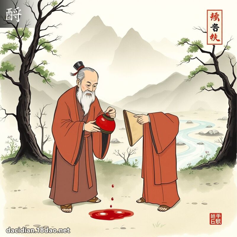 酹 - 国语大辞典配图