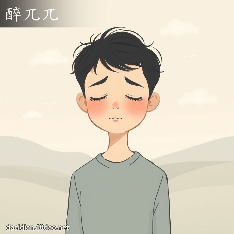 醉兀兀 - 国语大辞典配图