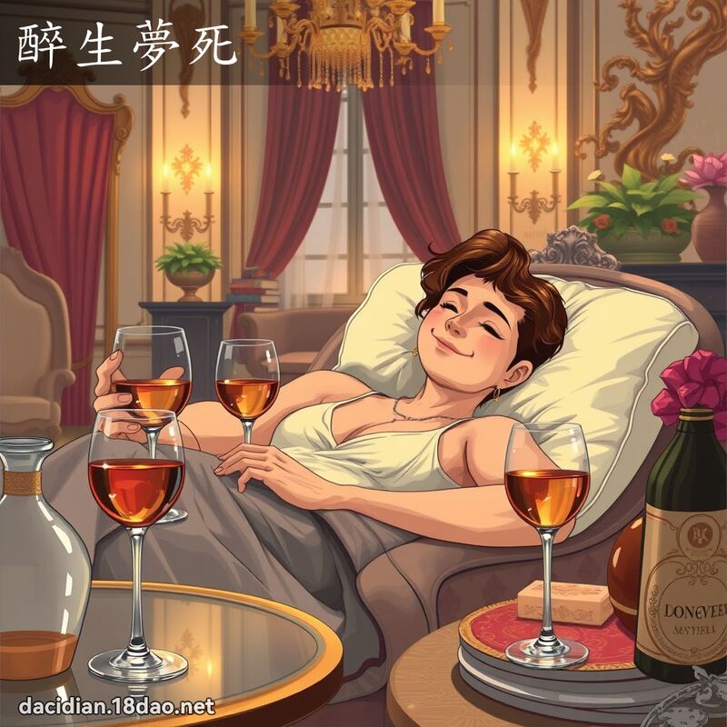 醉生夢死 - 國語大辭典配圖