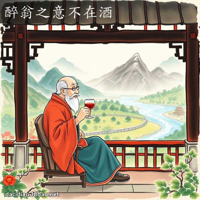 醉翁之意不在酒 - 国语大辞典配图