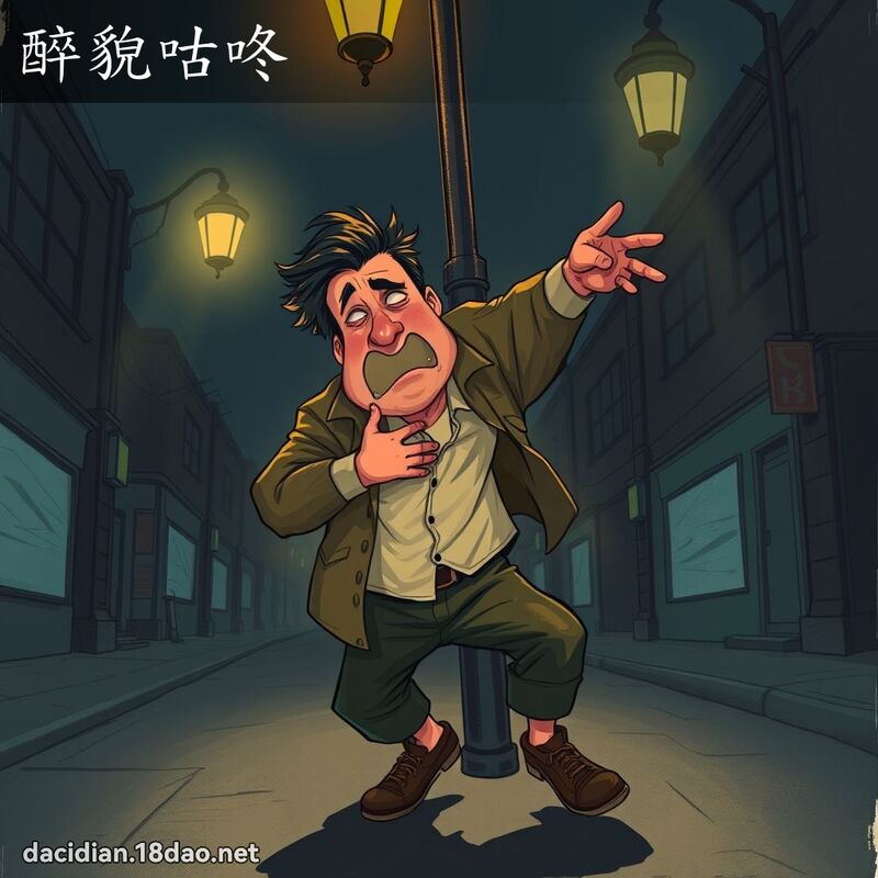 醉貌咕咚 - 国语大辞典配图