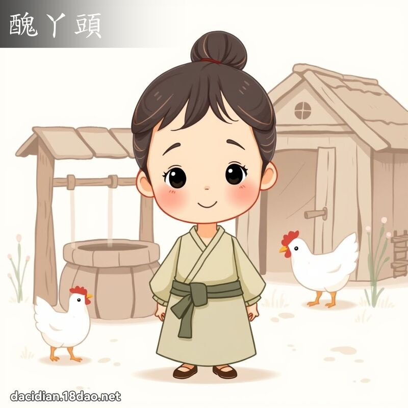 醜丫頭 - 國語大辭典配圖
