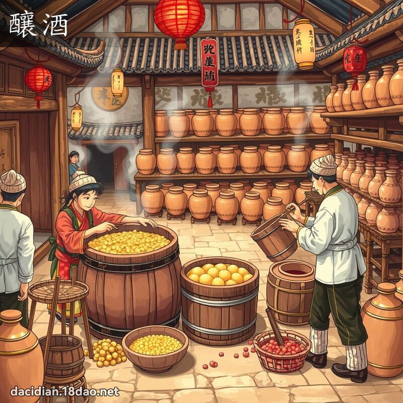 釀酒 - 國語大辭典配圖