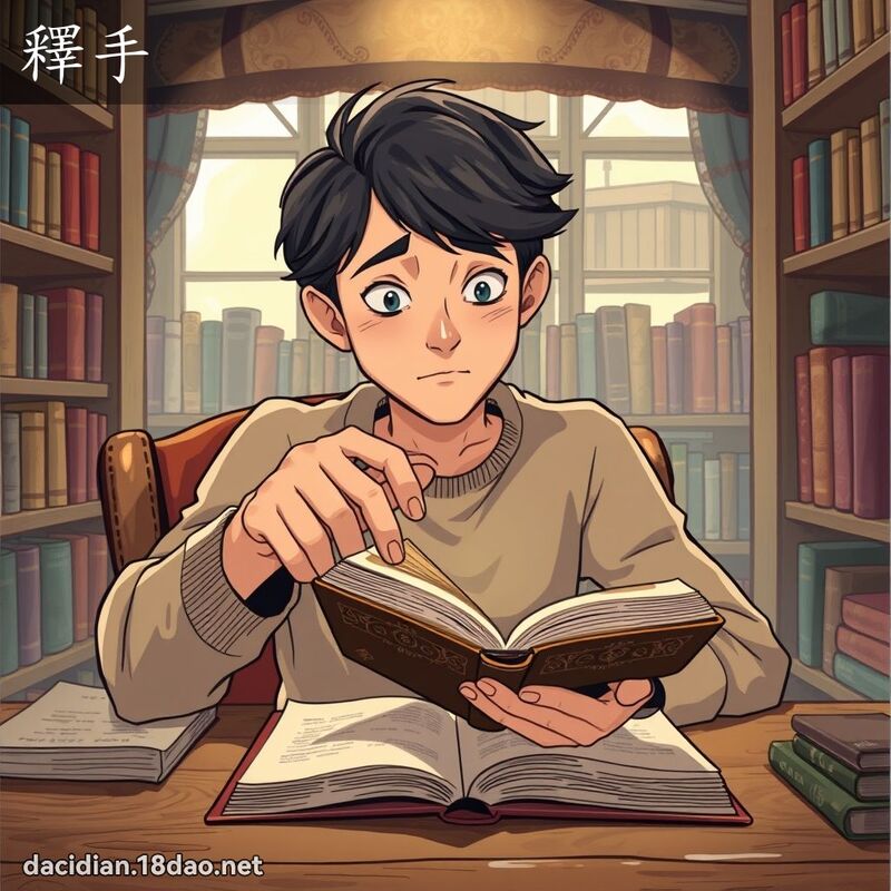 釋手 - 國語大辭典配圖