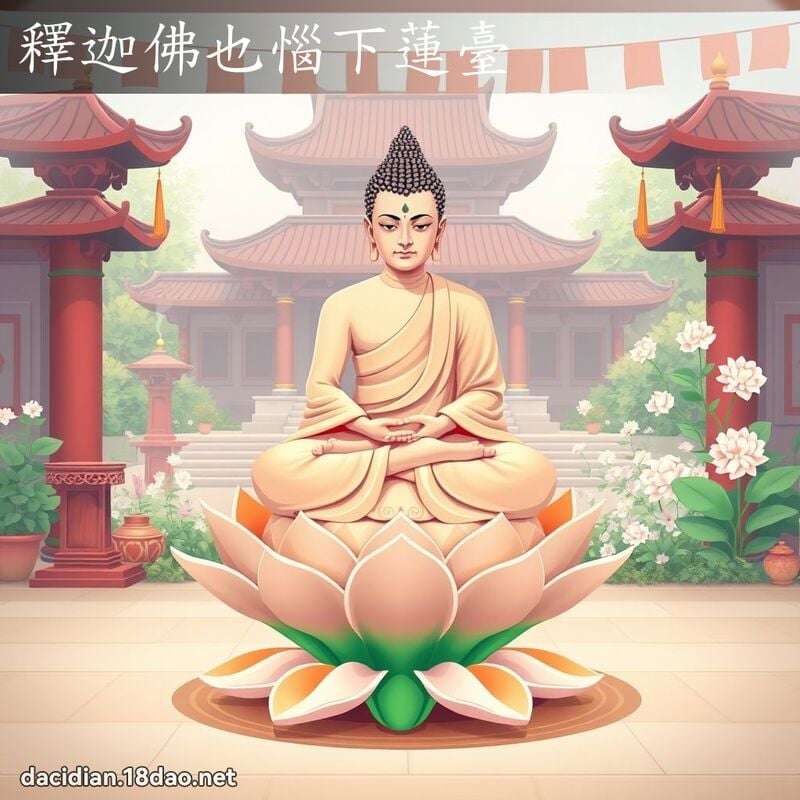 釋迦佛也惱下蓮臺 - 國語大辭典配圖