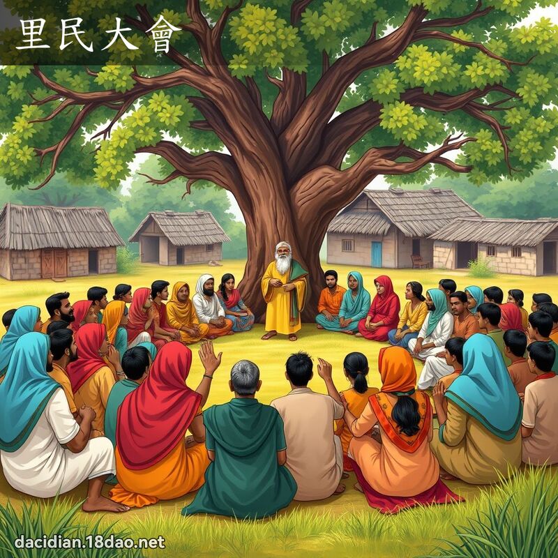 里民大會 - 國語大辭典配圖