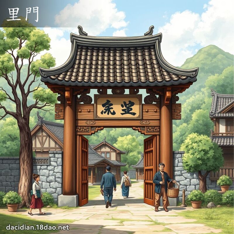 里門 - 國語大辭典配圖