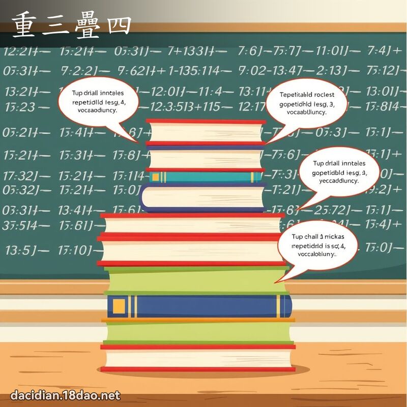 重三叠四 - 国语大辞典配图