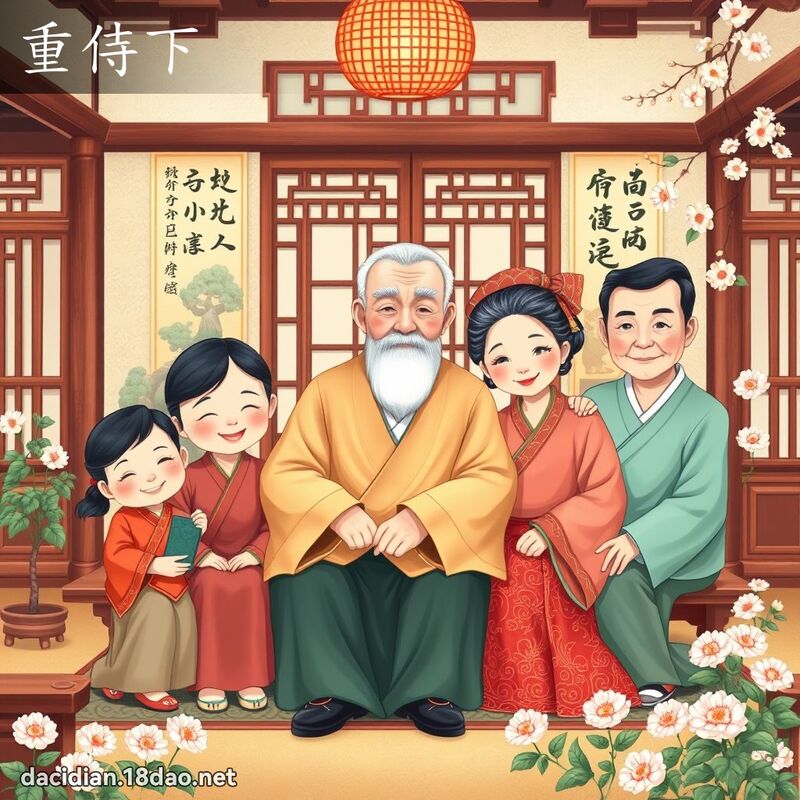 重侍下 - 国语大辞典配图