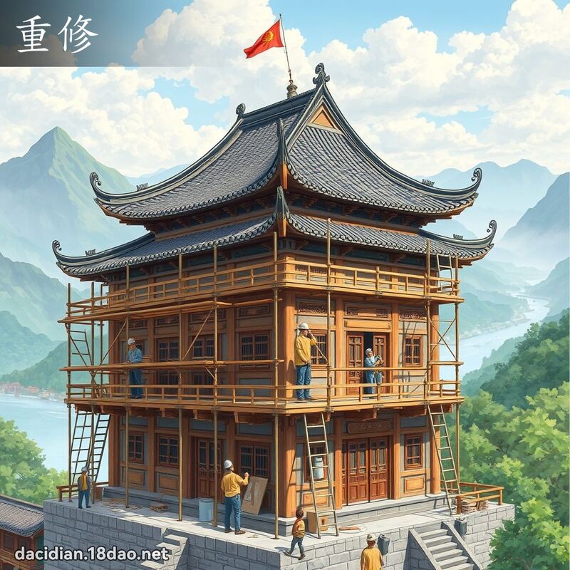 重修 - 国语大辞典配图