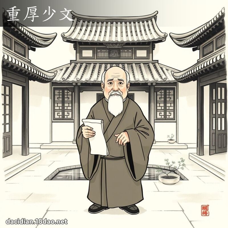 重厚少文 - 國語大辭典配圖
