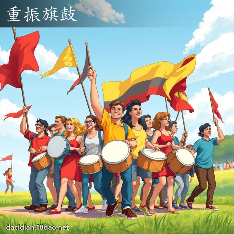 重振旗鼓 - 国语大辞典配图