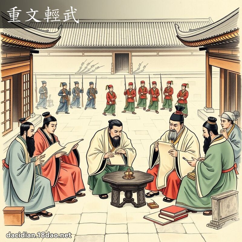 重文轻武 - 国语大辞典配图