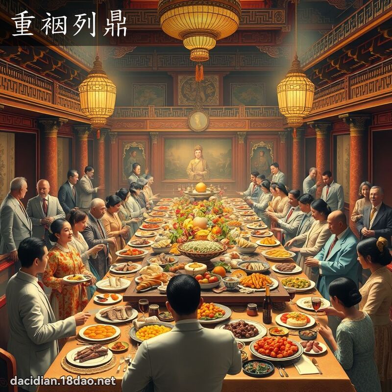 重裀列鼎 - 國語大辭典配圖