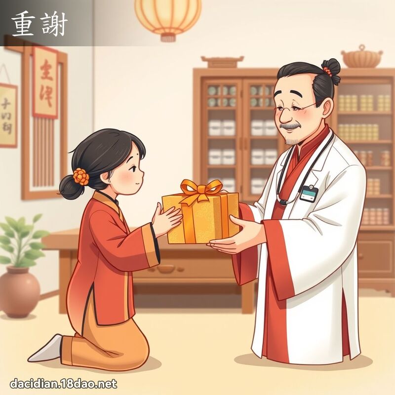 重谢 - 国语大辞典配图