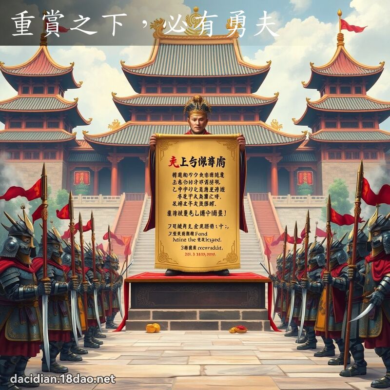 重赏之下，必有勇夫 - 国语大辞典配图