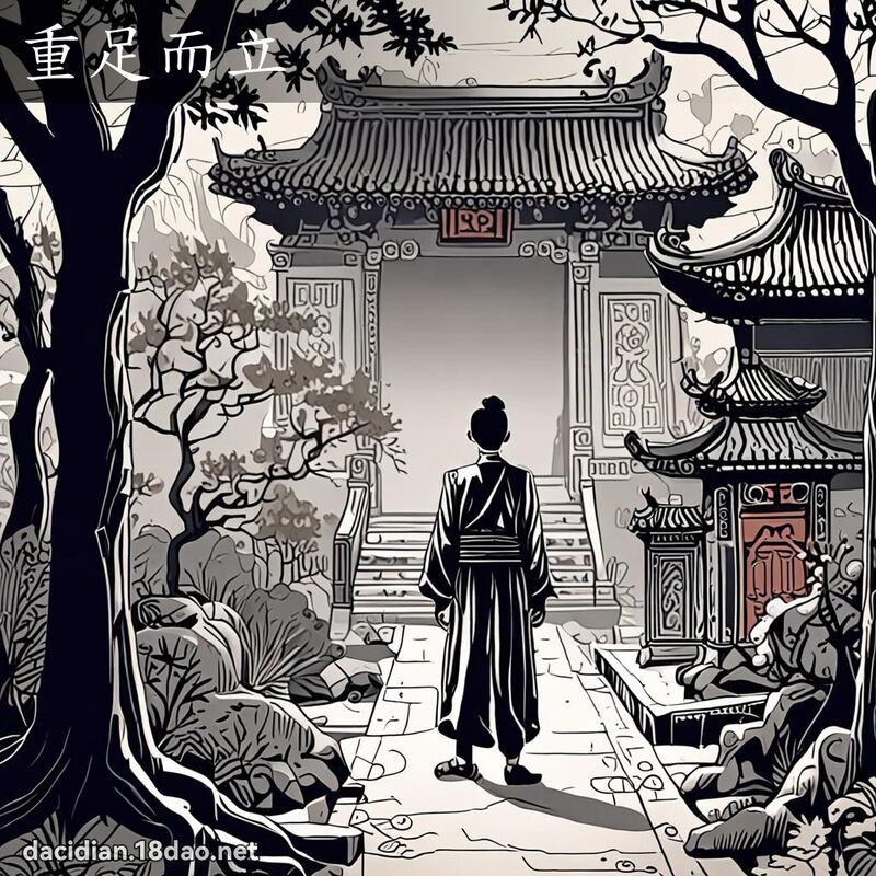 重足而立 - 國語大辭典配圖