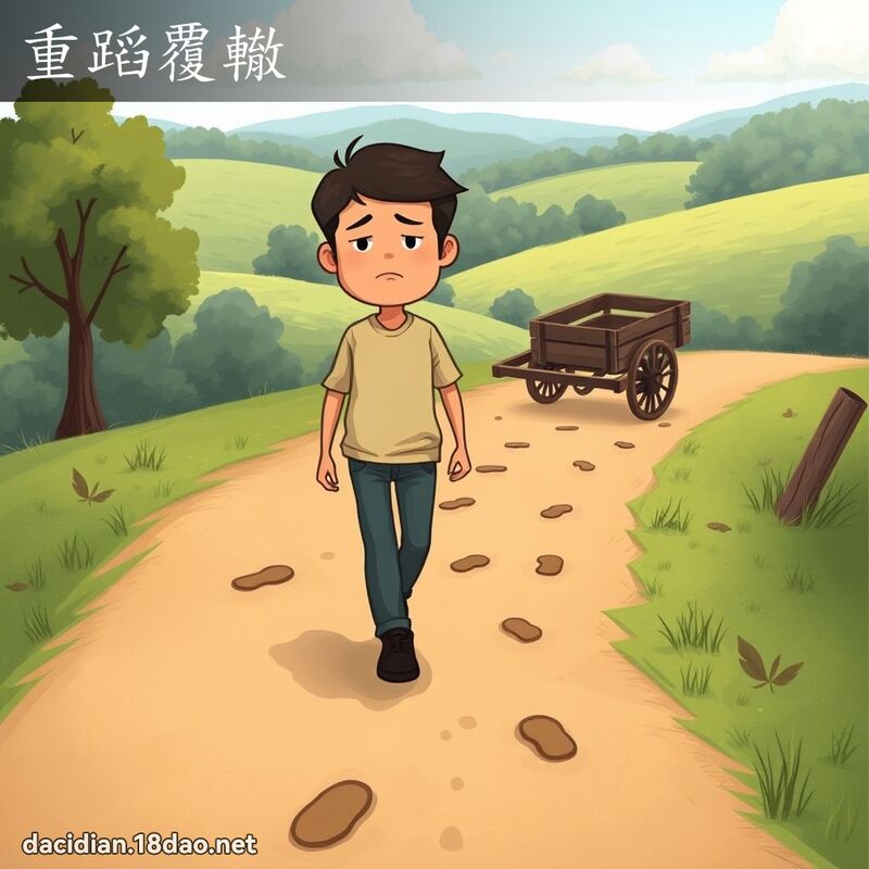 重蹈覆轍 - 國語大辭典配圖