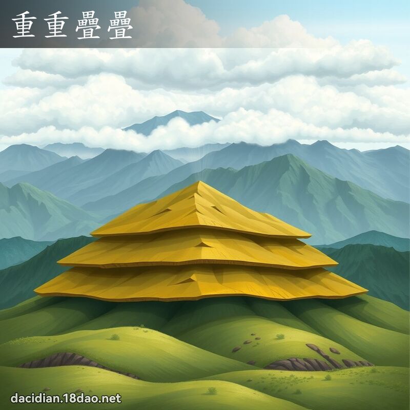 重重叠叠 - 国语大辞典配图