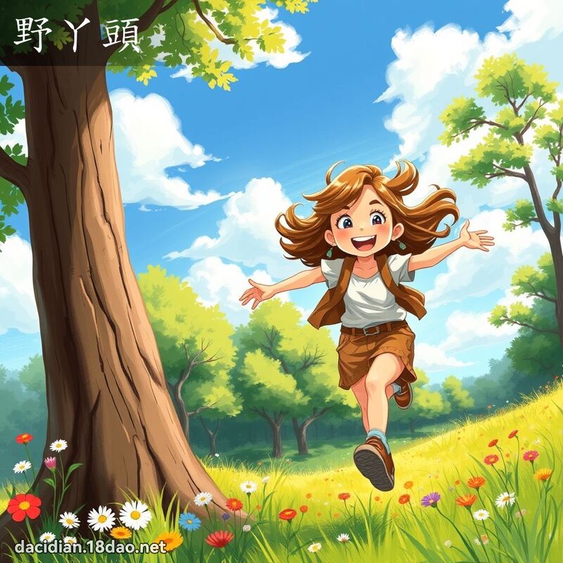 野丫頭 - 國語大辭典配圖