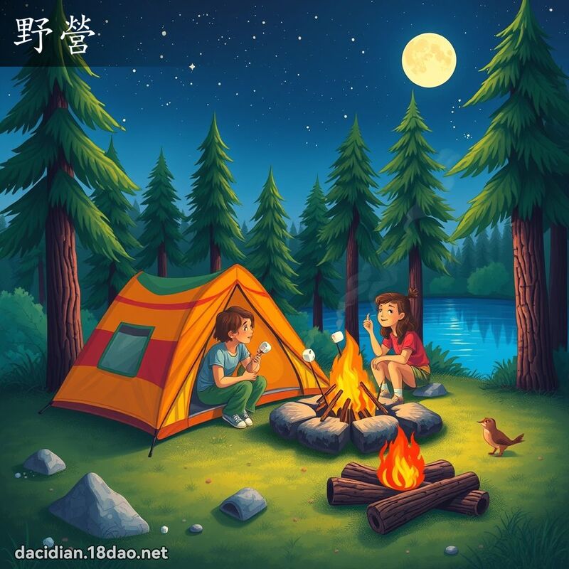 野營 - 國語大辭典配圖