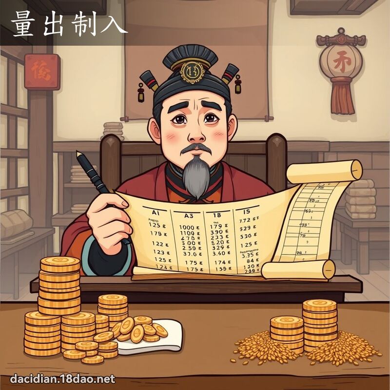 量出制入 - 國語大辭典配圖