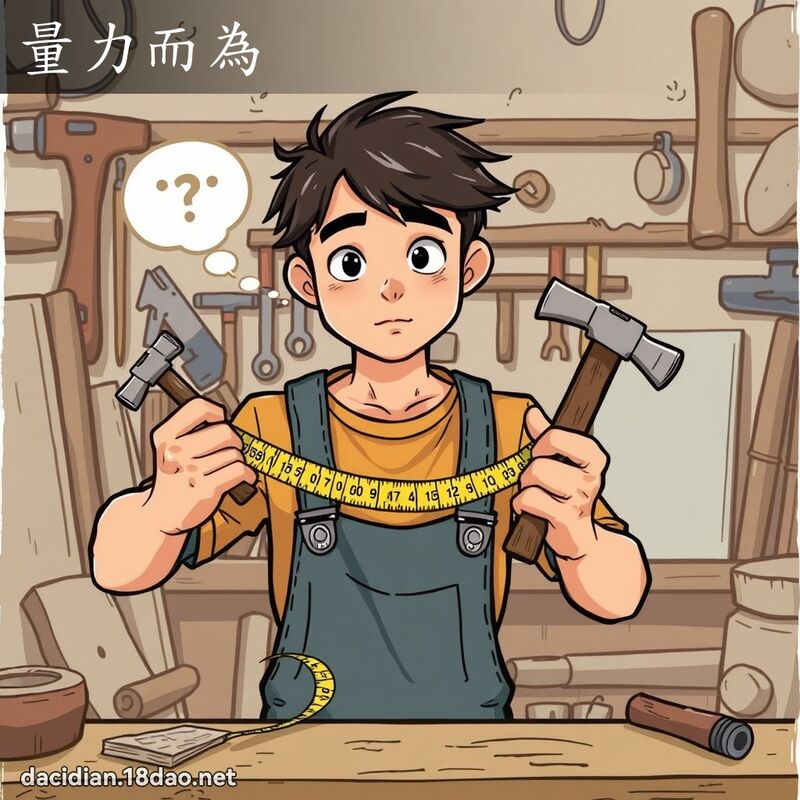 量力而为 - 国语大辞典配图