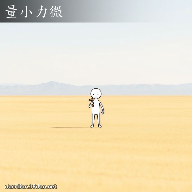 量小力微 - 國語大辭典配圖
