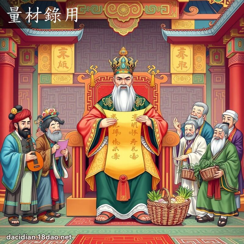 量材录用 - 国语大辞典配图